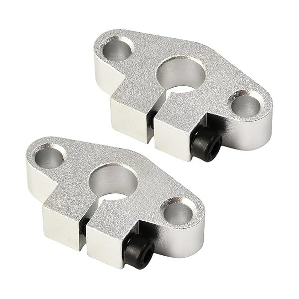 Othmro 2pcs SHF10 Aluminum Linear Motion Rail Clamping Rod Guide Support for 10mm Shaft