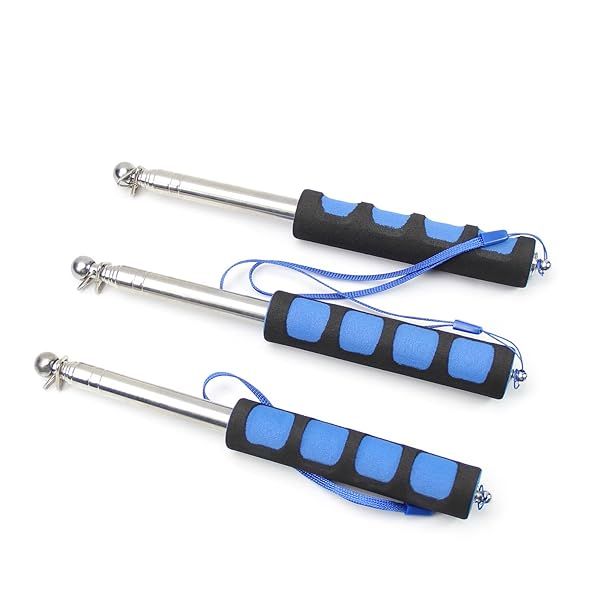 Othmro 3Pcs Hollow Telescopic Teaching Pointer Stick for Classroom Metal Hand Retractable 39.4 Inch Handheld Presenter Blue