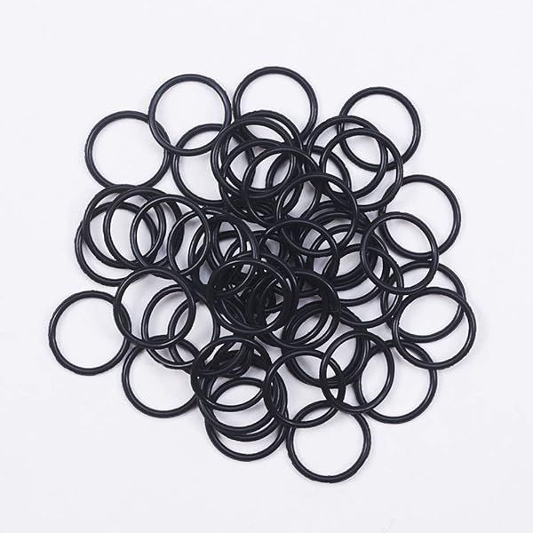 Othmro 50pcs Nitrile Rubber O-Rings 1mm Wire Dia 11mm OD for Oil Air Sealing Professional Plumbing Car Repair Black