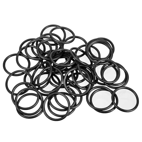 Othmro 50pcs Nitrile Rubber O-Rings 1mm Wire Dia 18mm OD for Oil Air Sealing Professional Plumbing Car Repair Black