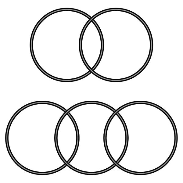 Othmro 5pcs Nitrile Rubber O-Rings 2.65mm Wire Dia 90.3mm OD for Oil Air Sealing Professional Plumbing Car Repair Black