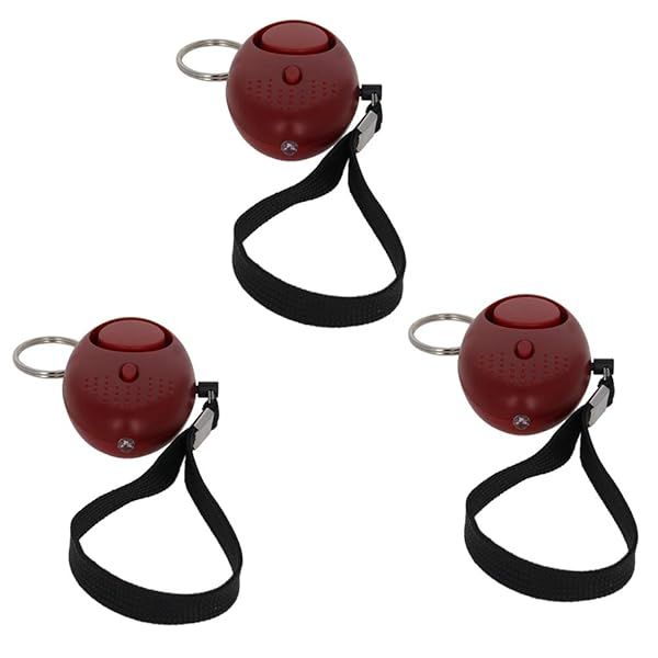Othmro Safe Sound Personal Alarm 3 Pack 130DB Keychain Emergency Safety Alarm with LED Lights for Women Men Children Elderly Red