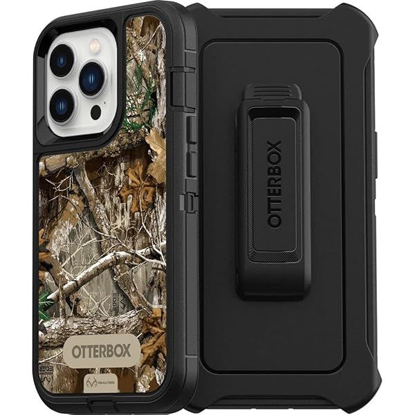 OtterBox Defender Series Case for Apple iPhone 13 Pro RealTree Edge Black Durable Protection