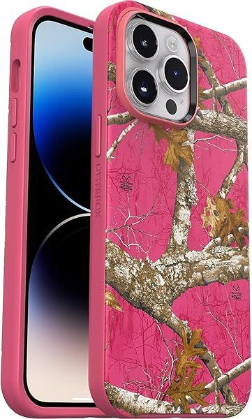 OtterBox Symmetry Series Case MagSafe for iPhone 14 Pro Max Realtree Flamingo Pink Camo Non-Retail Packaging