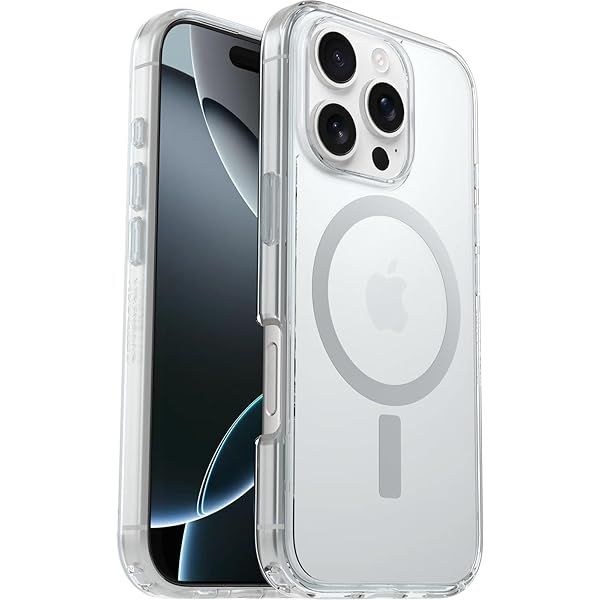 OtterBox Symmetry Series Clear MagSafe Case for iPhone 16 Pro Shockproof Drop Proof Thin Protective Case 3X Military Standard Tested