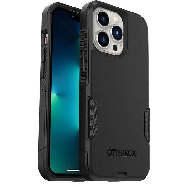 OtterBox iPhone 13 Pro Commuter Case - Slim, Tough, Black, Pocket-Friendly with Port Protection