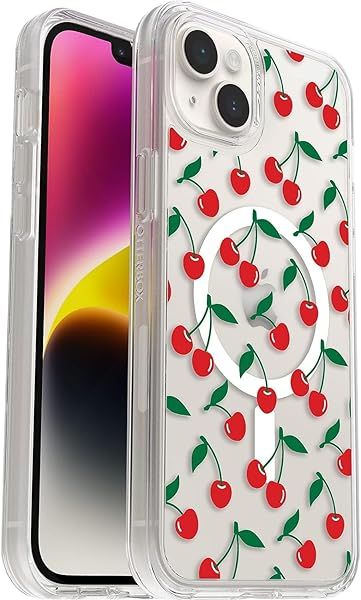 OtterBox iPhone 14 Plus Symmetry Series Case Cherry On Top Ultra Sleek MagSafe Compatible with Raised Edges for Camera and Screen Protection