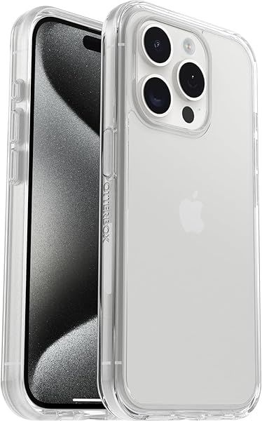 OtterBox iPhone 15 Pro Symmetry Series Clear Case Ultra Sleek MagSafe Compatible with Raised Edges for Camera and Screen Protection