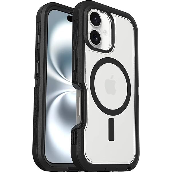 OtterBox iPhone 16 Defender Series XT Clear Case Dark Side Durable Protection for Your Phone