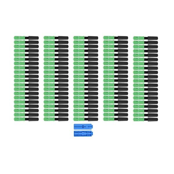 Oumefar 100PCS SCAPC Embedded Optic Fiber Quick Fast Connector for Smart Broadband Plug