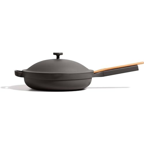 Our Place Large Always Pan 2.0 Nonstick Ceramic Cookware 12.5 Inch 4 Qt Safe for Oven Induction All Cooktops Char
