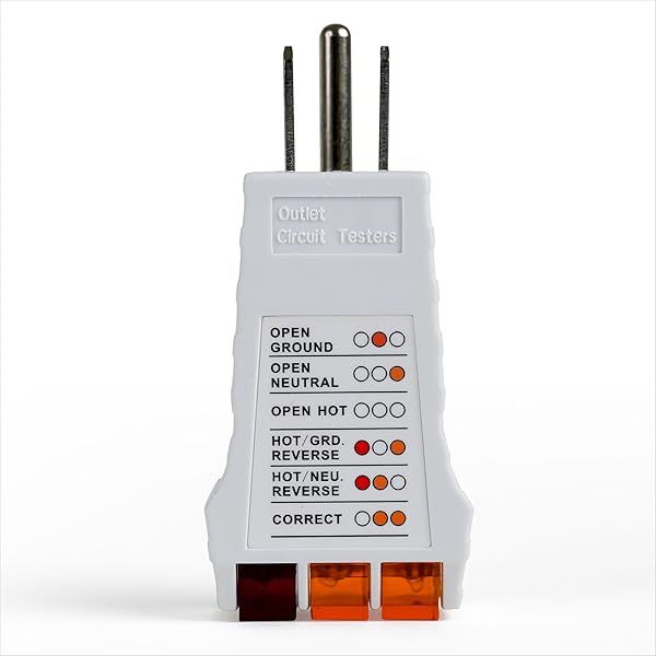 Outlet Tester for Grounding - Easy Tool to Test Receptacles and Sockets for Proper Wiring and Electrical Assessment