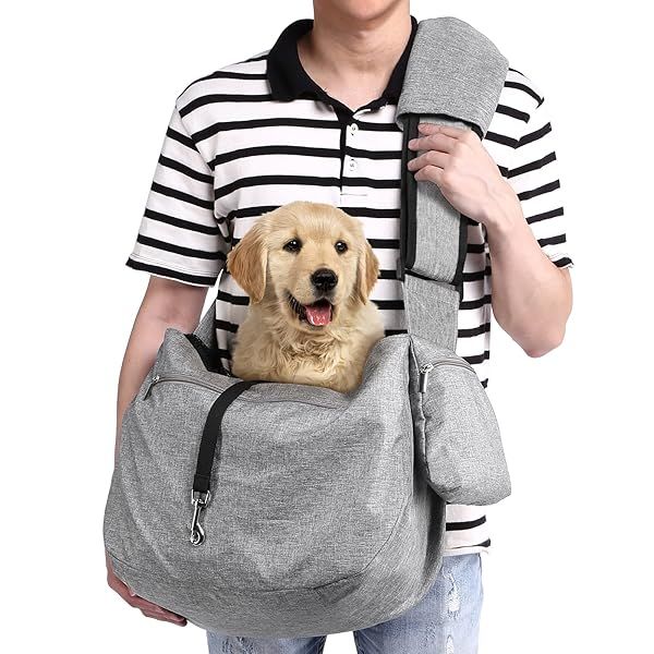 Ownpets Extra-Large Pet Sling Carrier for Dogs and Cats 15 to 25lbs Reversible Hands-Free Bag with Adjustable Strap for Outdoor Travel