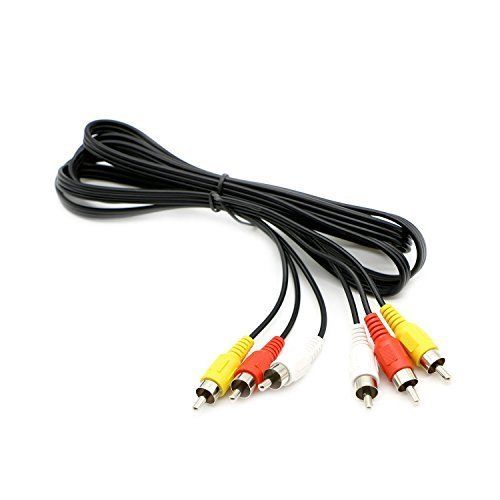 PASOW 3 RCA Cable Audio Video Composite Male to Male 6 Feet for Television DVD Connection