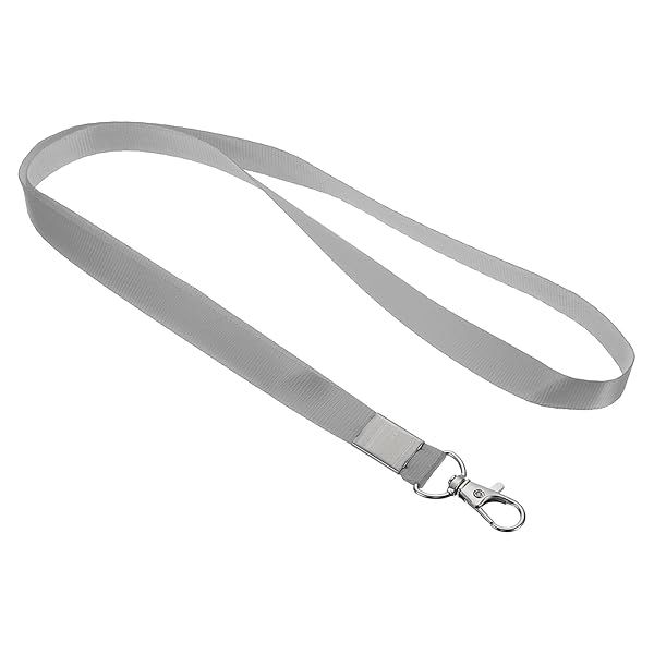 PATIKIL 17" Neck Lanyards, 5 Pack 0.6" Width Flat Strap Lanyard with Swivel Hook Clip for Name Tag Badges Holder ID Card Keys, Grey