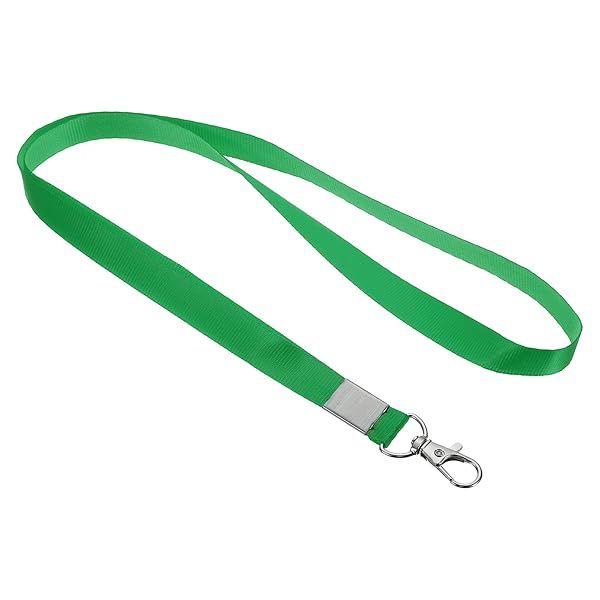 PATIKIL 17" Neck Lanyards, 5 Pack 0.6" Width Flat Strap Lanyard with Swivel Hook Clip for Name Tag Badges Holder ID Card Keys, Green