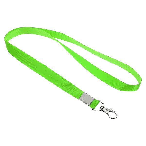 PATIKIL 17" Neck Lanyards, 5 Pack 0.6" Width Flat Strap Lanyard with Swivel Hook Clip for Name Tag Badges Holder ID Card Keys, Fluorescent Green