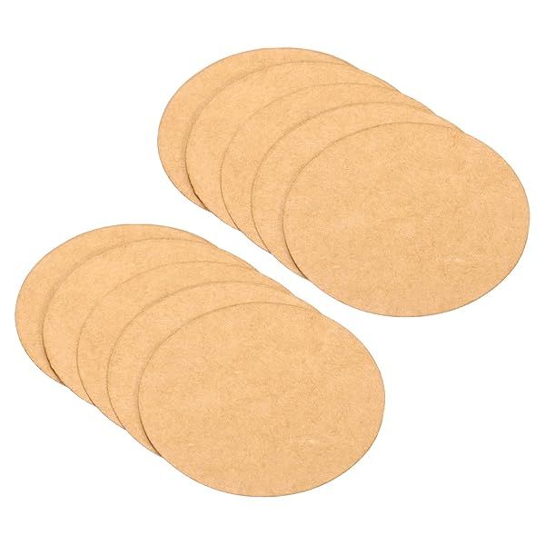 PATIKIL 3-inch Round Cardboard Paper, 50 Pcs Blank Disc Circles Slices for Party Decorations DIY Craft Arts Drawing Painting Writing, Brown