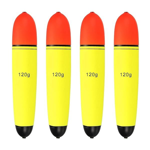 PATIKIL 4.2oz Fishing Slip Bobbers, 4 Pack EVA Fishing Float for Sea Fishing Freshwater, Yellow
