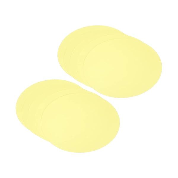 PATIKIL 6.7-inch Round Cardboard Paper, 50 Pcs Blank Disc Circles Slices for Party Decorations DIY Craft Arts Drawing Painting Writing, Yellow