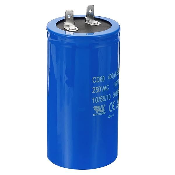PATIKIL CD60 Run Capacitor, 400uF MFD 250VAC 15% Tolerance 50 60Hz Motor Starting Capacitor for Air Compressor Motor Starts Running