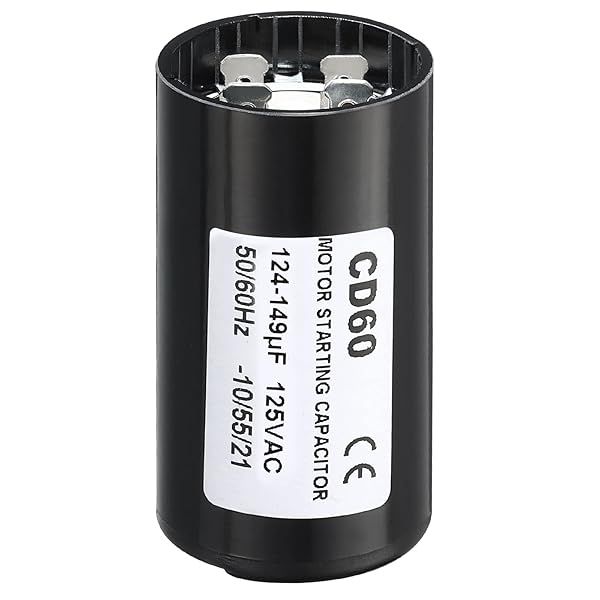 Patikil Motor Start Capacitor, 124-149uF Mfd 125V 50 60Hz CD60 Run Capacitor