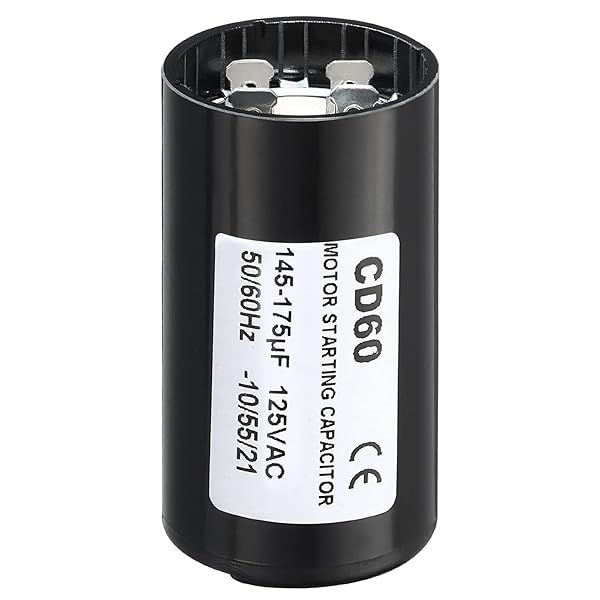 PATIKIL Motor Start Capacitor, 145-175uF Mfd 125V 50 60Hz CD60 Run Capacitor