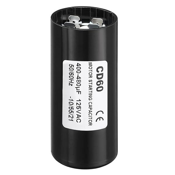 PATIKIL Motor Start Capacitor, 400-480uF Mfd 125V 50 60Hz CD60 Run Capacitor for Electric Motor Starts