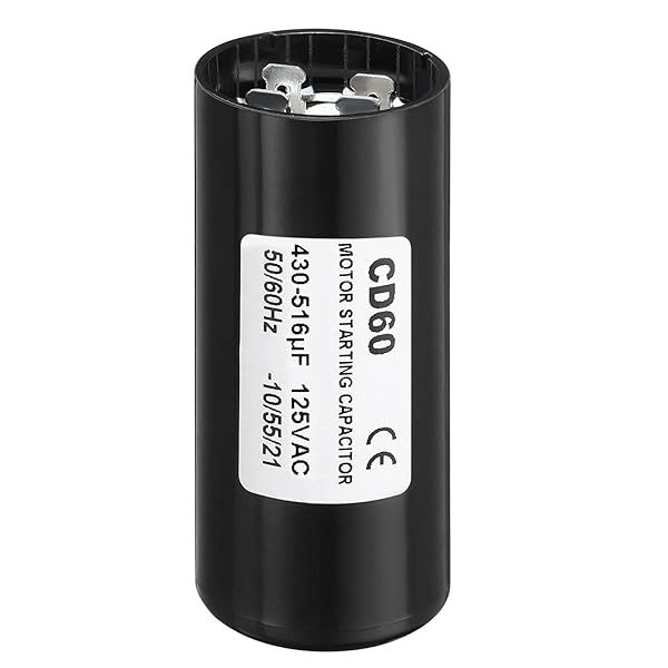 Patikil Motor Start Capacitor, 430-516uF Mfd 125V 50 60Hz CD60 Run Capacitor