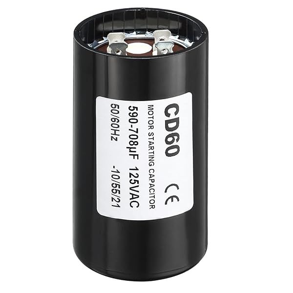 PATIKIL Motor Start Capacitor, 590-708uF Mfd 125V 50 60Hz CD60 Run Capacitor for Electric Motor Starts