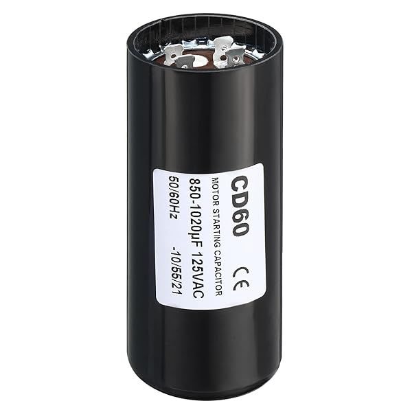 PATIKIL Motor Start Capacitor, 850-1020uF Mfd 125V 50 60Hz CD60 Run Capacitor for Electric Motor Starts