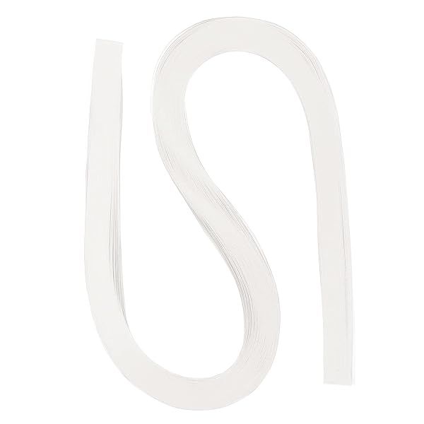 PATIKIL Quilling Strips Paper 120pcs 3 16"(5mm) 54cm Origami Paper Quilling Strip for Art DIY Hand Craft Christmas Milky White