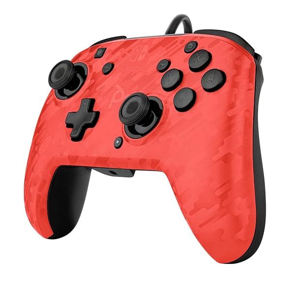 Buy PDP Gaming Faceoff Deluxe+ Wired Switch Pro Controller - Customizable Red Camo Gamepad for Ultimate Comfort & Performance