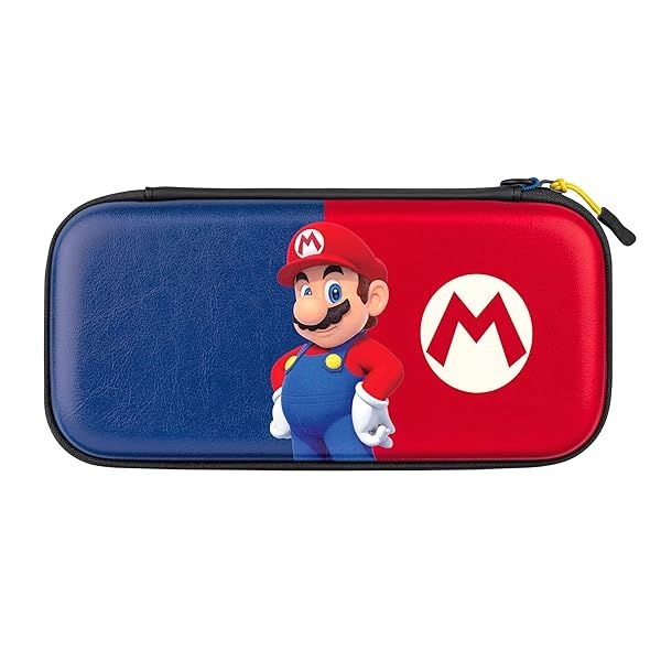 Buy PDP Gaming Nintendo Switch Slim Deluxe Travel Case - OLED Protection & 14 Game Holder in Mario Blue/Red