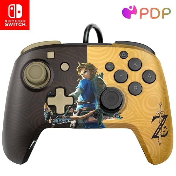 Buy PDP REMATCH Enhanced Wired Nintendo Switch Pro Controller - Zelda Gold/Black, Compatible with Switch Lite/OLED