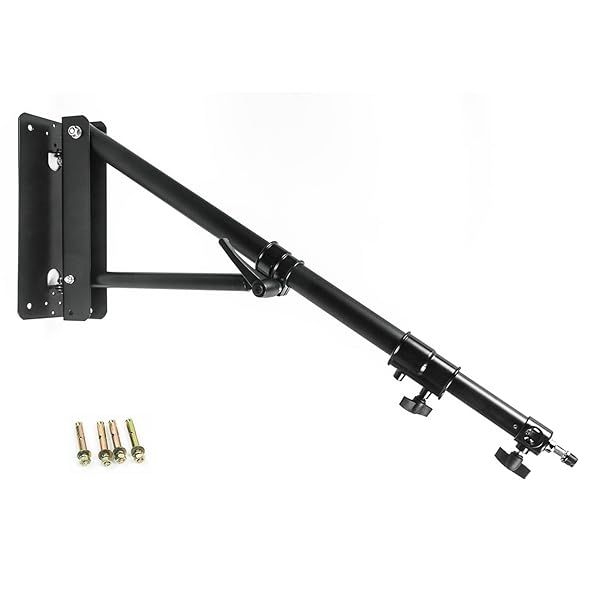 PHOCUS Wall Mount Boom Arm for Photography Studio Video Lights Max Length 70 inches Rotatable Horizontal Vertical