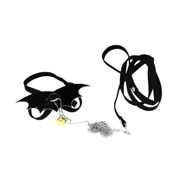 POPETPOP Adjustable Turtle Harness and Leash with Wings for Tortoise Walking Training Black