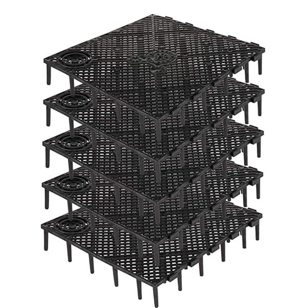 POPETPOP Aquarium Divider - 20Pcs Fish Tank Separator & Bottom Grid for Easy Fish Tank Organization (Black)