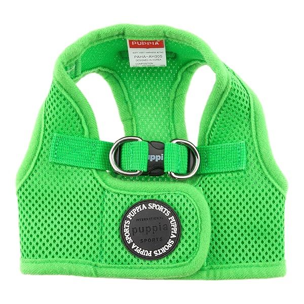 PUPPIA International Soft B Vest Harness for Large Dogs in Green Color