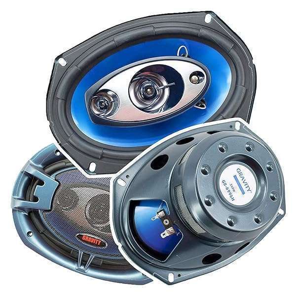 "Pair of Gravity 6x9" 4-Way Coaxial Car Speakers - 380 Watts CEA Rated (Model: 6996H)"