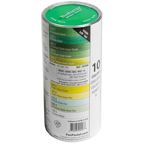 Shop PanPastel Stack Sets: 10 Vibrant Green Colors for Artists & Crafters