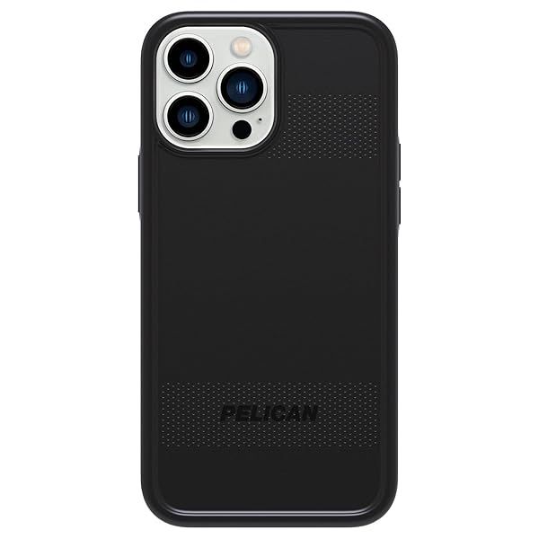 Pelican Protector Series iPhone 13 Pro Case - Non-Slip Grip & Anti-Scratch Black Cover