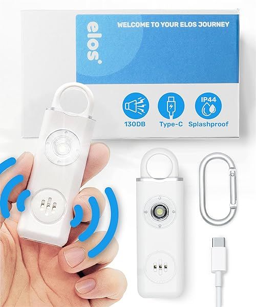 Personal Safety Alarm for Women, Men, and Kids Personal Alarm - Travel Safe and Waterproof Self Defense - Women Self Defense Keychain, Loud, Strobe