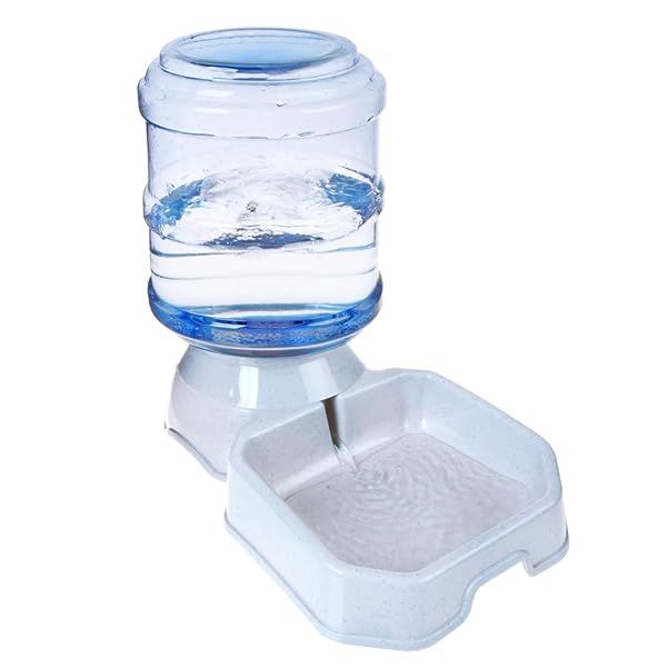 Automatic Pet Water Dispenser Station - 1 Gal Gravity Waterer for Dogs & Cats | Easy Refill Drinking Fountain