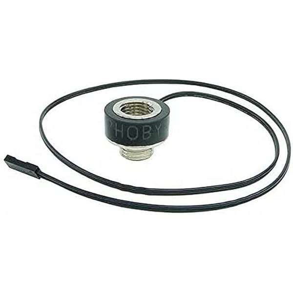 "Phobya G1/4" Inline Temperature Sensor - 50cm Nickel for Accurate Cooling Solutions"