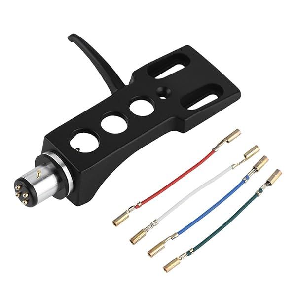 Universal LP Turntable Phono Headshell with Wires - Easy Replacement for Optimal Sound