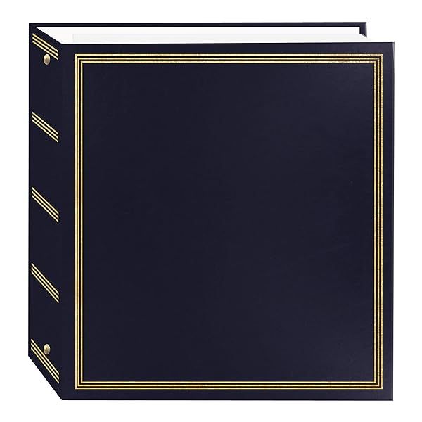 Pioneer Photo Albums TR-100NB Magnetic 3-Ring 100 Page Photo Album Navy Blue for Preserving Memories