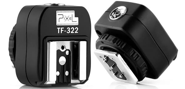 Pixel TF-322 Flash Hot Shoe Sync Adapter for Nikon DSLR & Flashgun - Extra PC Sync Port Included