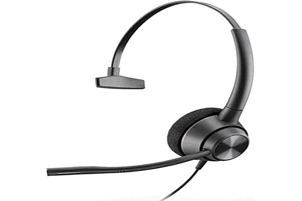 Plantronics EncorePro 310 QD Black High-Quality Headset for Clear Communication and Comfort
