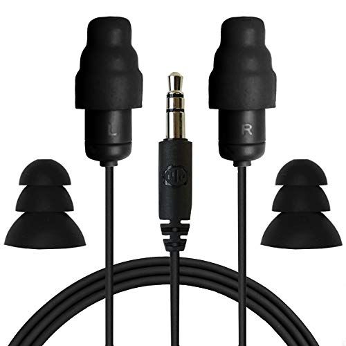 Plugfones Guardian: Noise-Reducing In-Ear Earplug Headphones for Ultimate Comfort (Black)